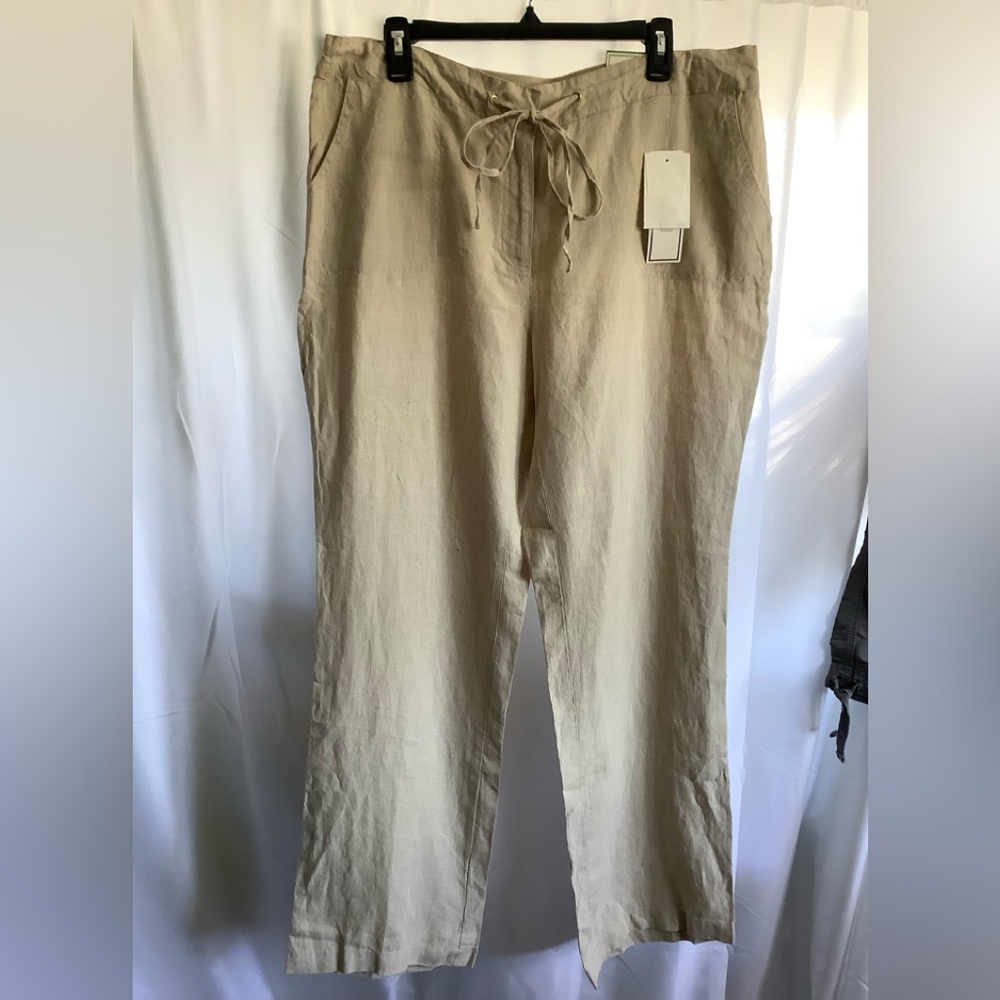 Charter Club Linen Pant Comfort Waist NWT Size L